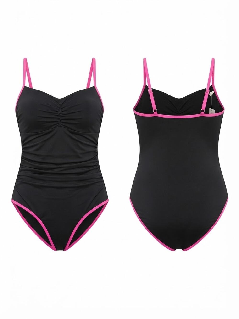 Eomenie One Piece Swimsuit for Women Tummy Control Ruched Bathing Suit XL